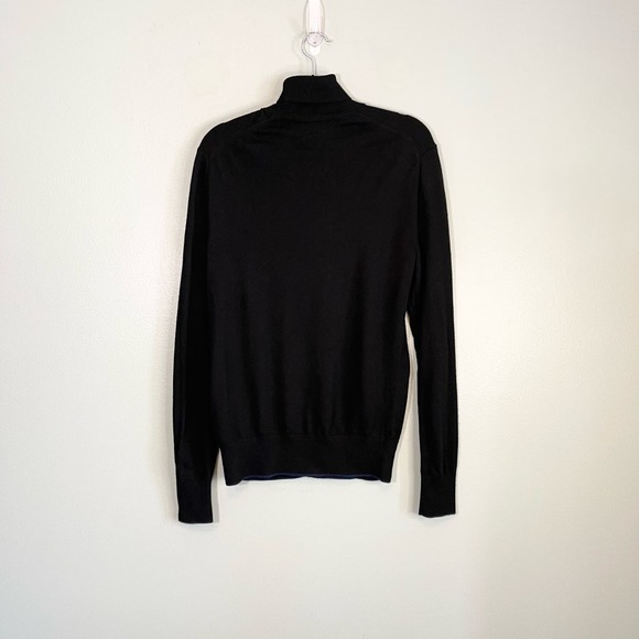 BONOBOS Men's Black Merino Wool Knitted Musso-P Slim Pullover Sweater Small - Picture 2 of 10